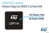 ST推出闪存容量高达512KB的<font color='red'>STM32F3</font>微控制器