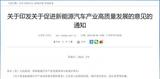 江苏省发布新能源汽车发展意见,提高自主创新能力