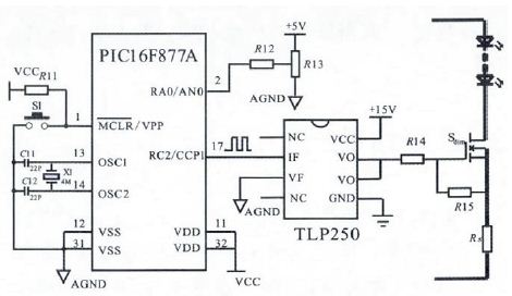 Figure 5 Schematic diagram of dimming PWM generation circuit