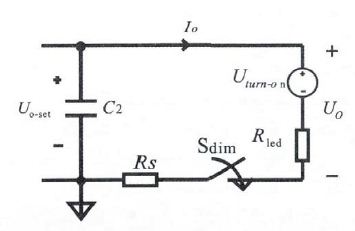 Figure 6 Output equivalent current when the dimming switch is closed
