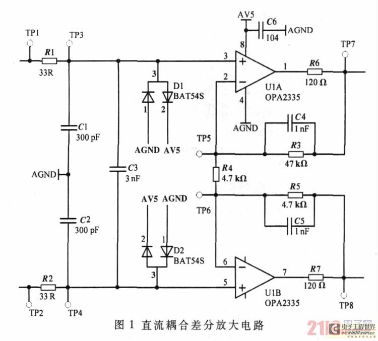 直流耦合差分放大电路