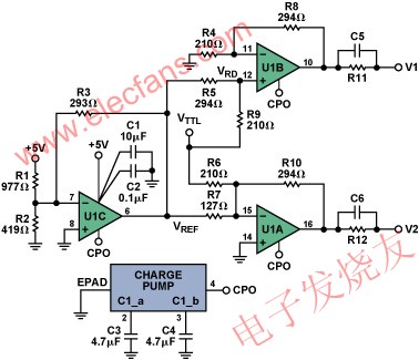 ADA4858-3 used as a PIN diode driver www.elecfans.com