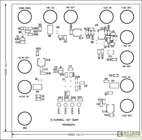 Figure 23. Reference design PCB component layout