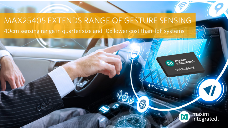  Maxim recently released a dynamic gesture sensor based on infrared to ensure drivers focus on the road