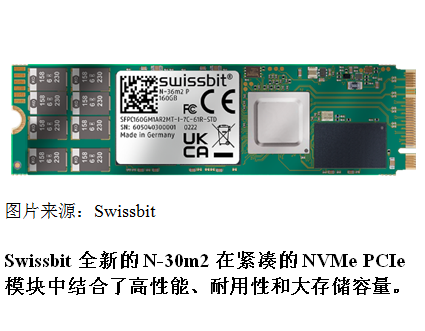 Swissbit 推出高性能 PCIe-SSD N-30m2