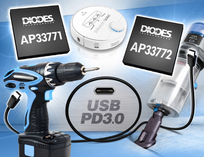 Diodes 公司推出 USB Type-C PD3.0 接收控制器