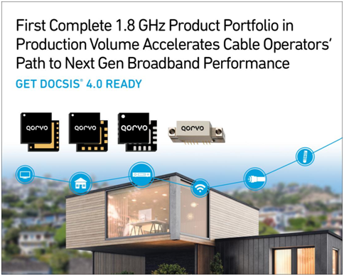 Qorvo® 扩充 1.8 GHz DOCSIS 4.0 产品组合