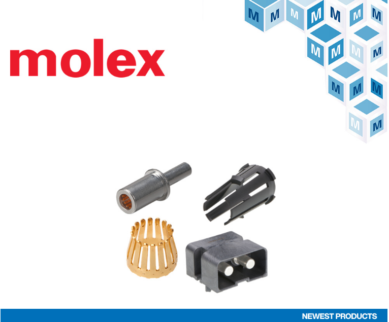 贸泽开售Molex PowerWize BMI盲插配大电流面板对电路板/面板对母线连接器