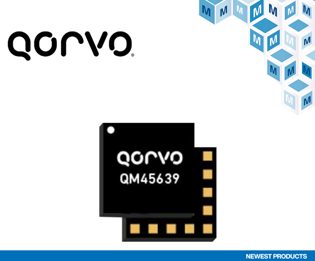 贸泽电子开售支持智能家居和便携式消费设备的  Qorvo QM45639 Wi-Fi 7前端模块