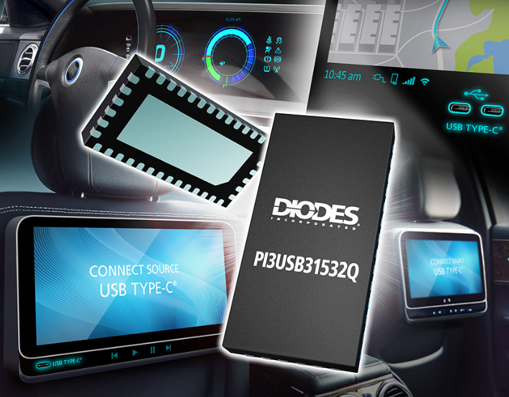  Diodes Company Launches 10Gbps Cross Switch in Accordance with Vehicle Specifications to Simplify USB-C Connection Function in Vehicles