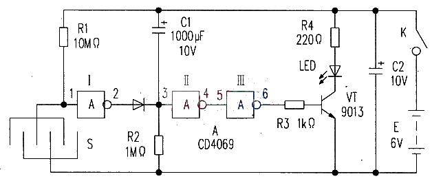 Touch-type time-delay night light