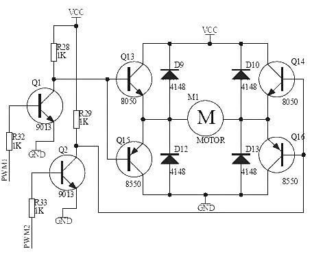 Discrete component H-bridge driver circuit