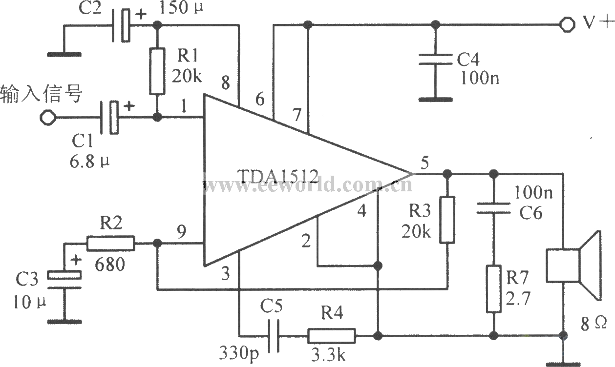 TDAl512典型应用电路