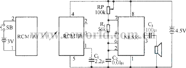 幼童防走失提醒器(RCMlA/RCMlB构成收发模块)