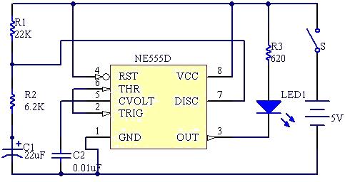 Eye fatigue eliminator based on 555 timer
