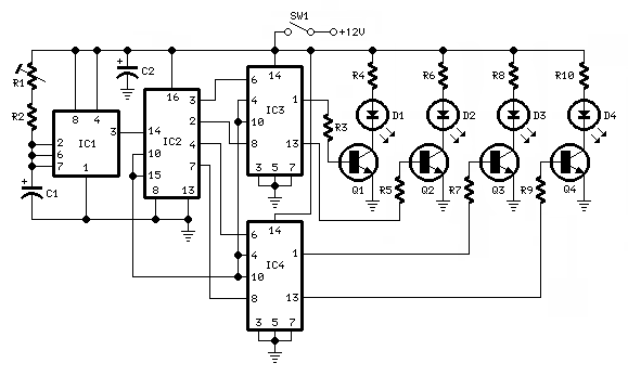 四灯条形显示器