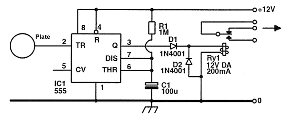 100-second duration switch with touch control