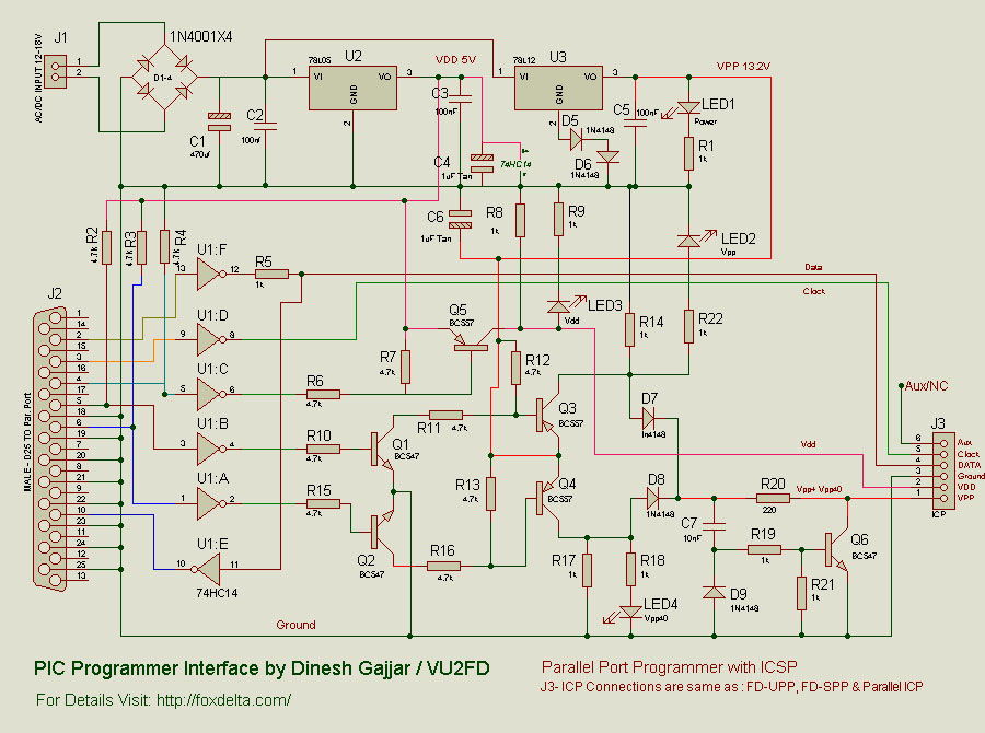 基于并口的PIC在线编程器