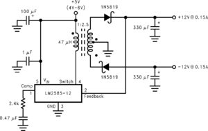 12V to 28V DC-DC converter (based on LM2585)
