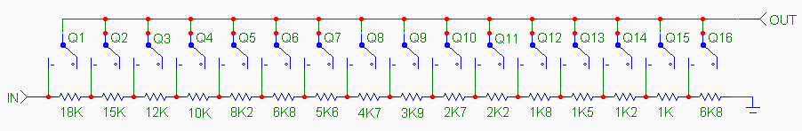 电阻开关网络式音频音量控制