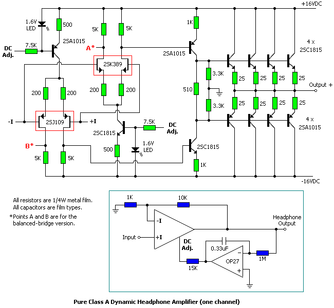 Class A Headphone Amplifier