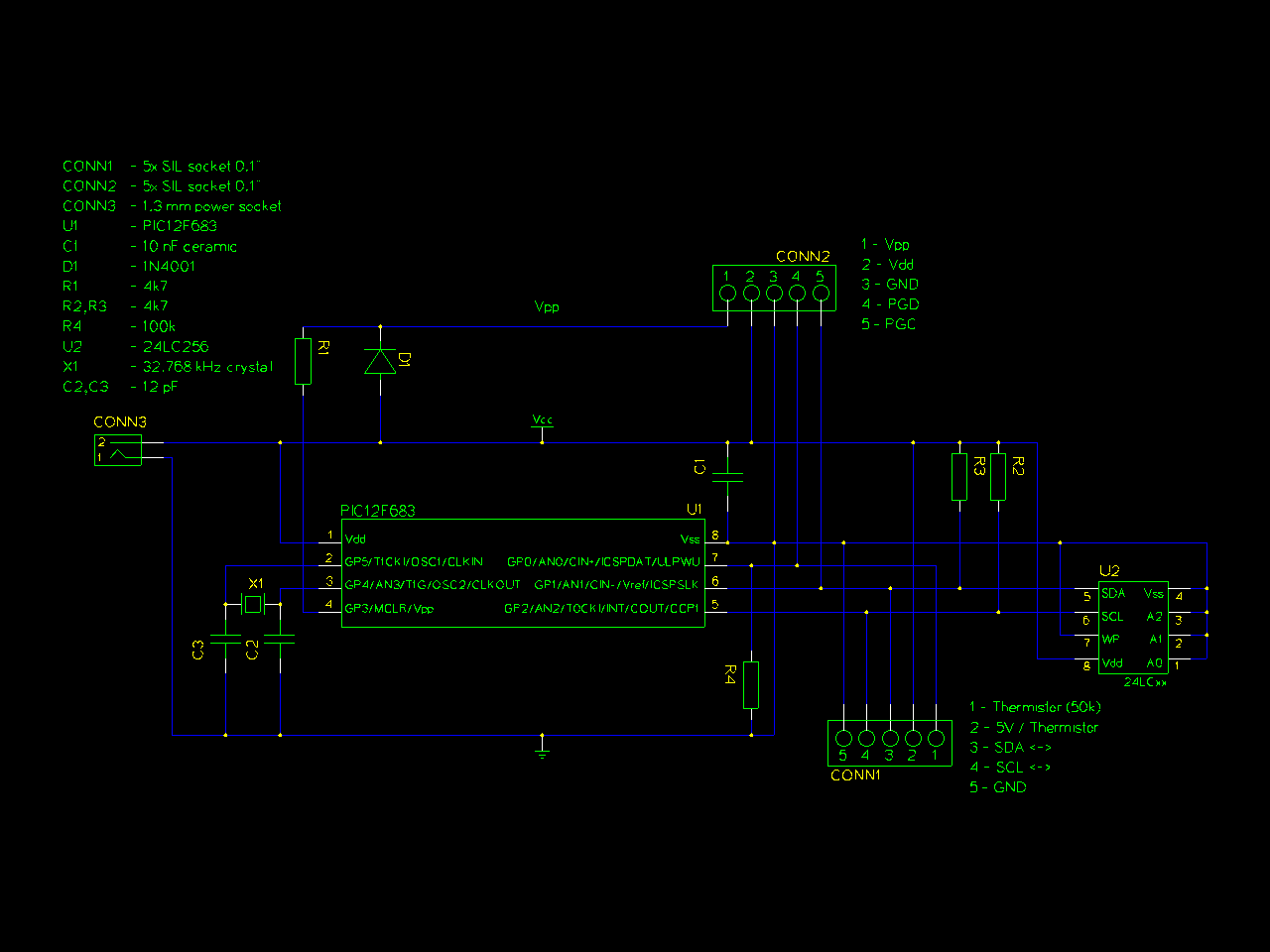 PIC Temperature Logger PIC temperature recorder
