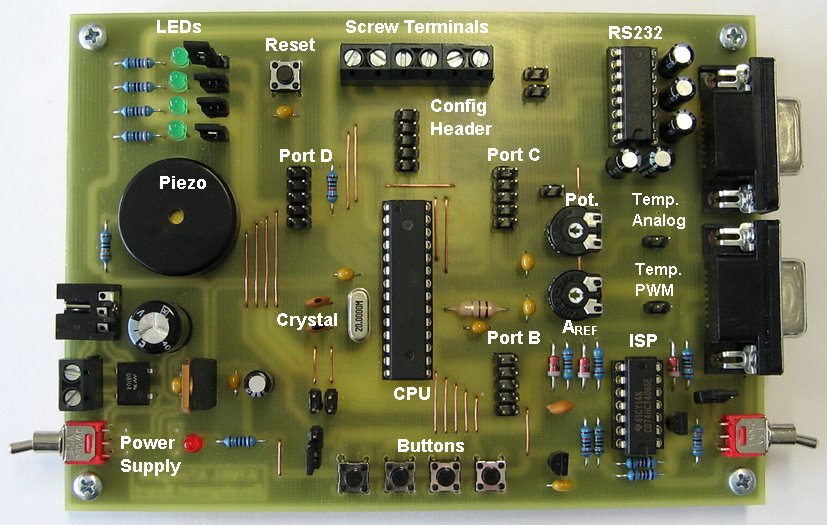 ATmega48/88/168 development board
