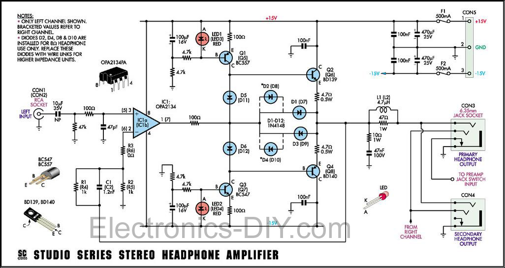 录音棚立体声耳机放大器