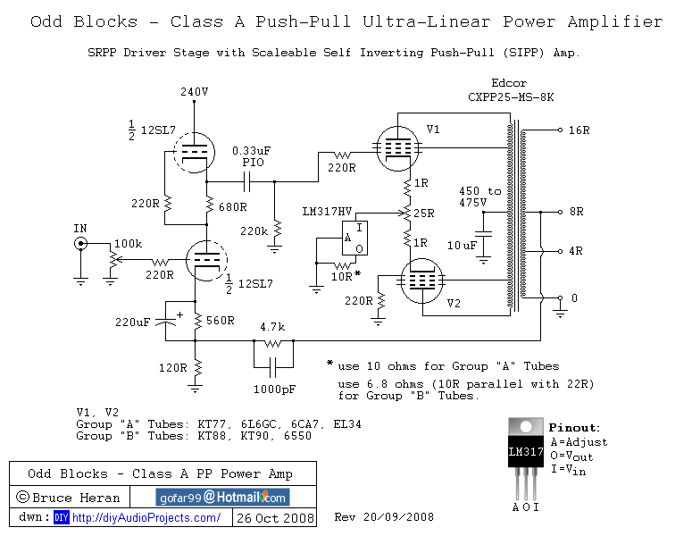 Class A push-pull tube power amplifier