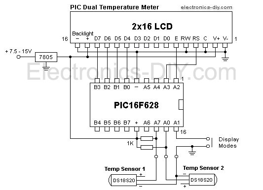 PIC Dual-channel Thermometer