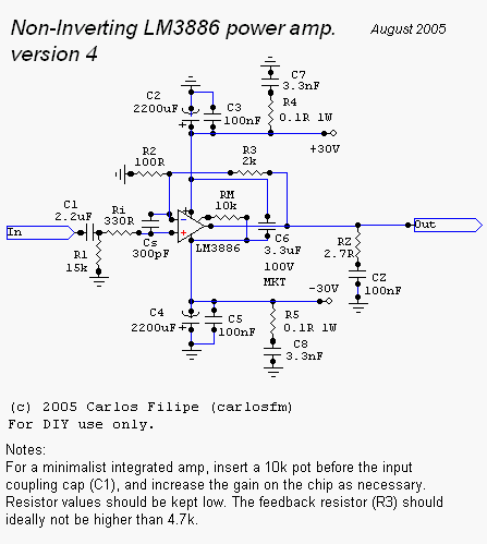 LM3886 power amplifier with custom chassis