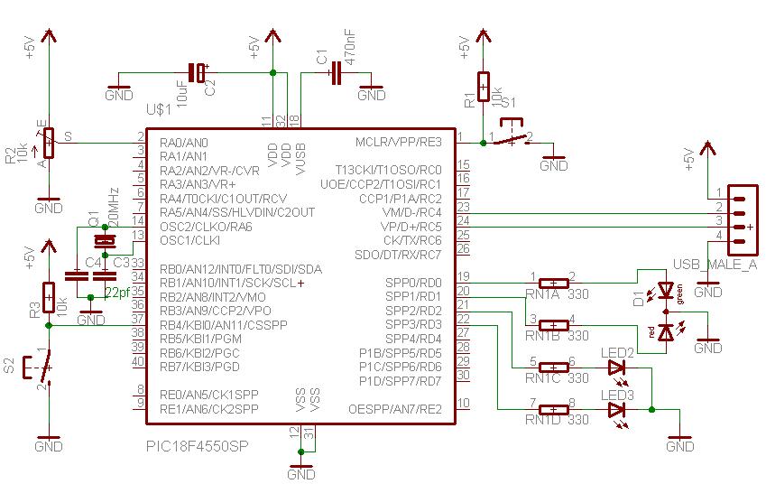 基础PIC18F4550 USB通信接口