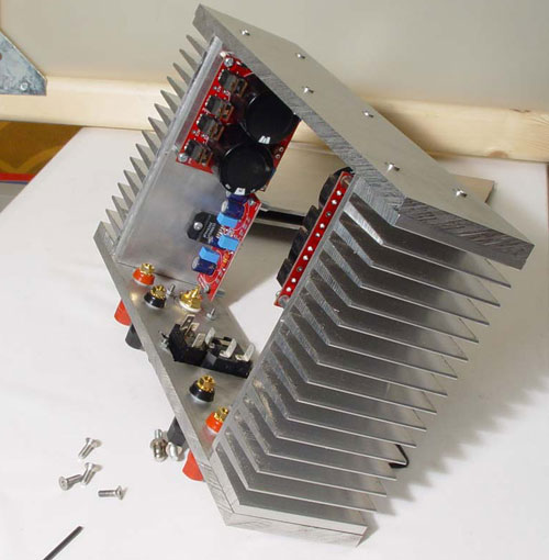 LM3886 power amplifier with custom chassis