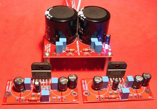 LM3886 power amplifier with custom chassis