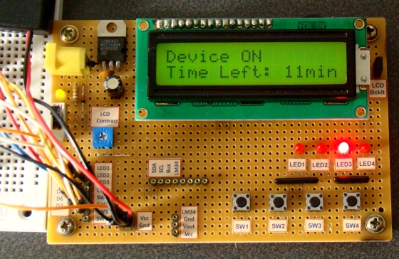 Relay timer based on PIC16F628