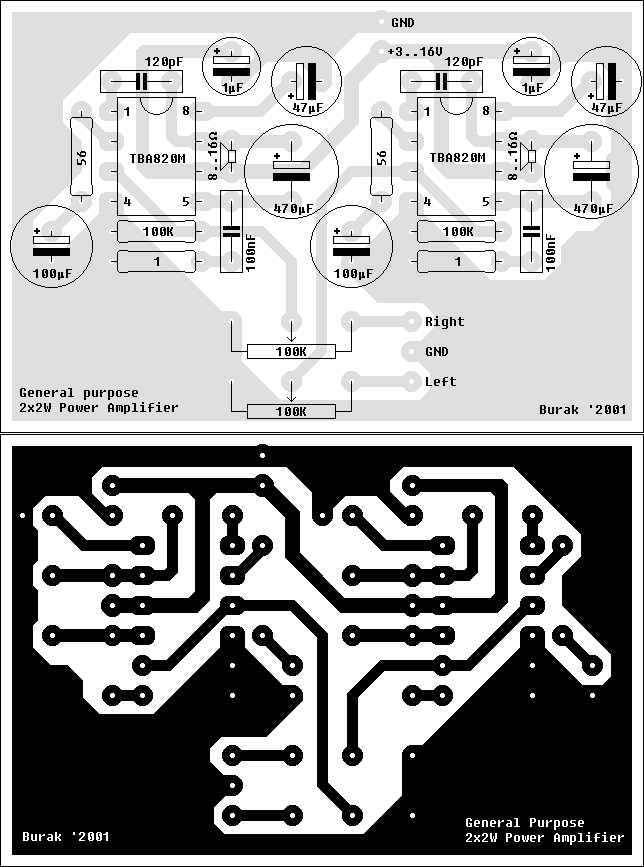 General Purpose 2 Watt Stereo Power Amplifier