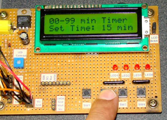 Relay timer based on PIC16F628
