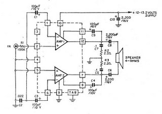 HA1377 桥式放大器 BCL 电容 17W（汽车音频）