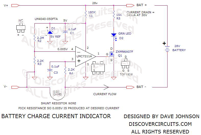 Battery charger current indicator