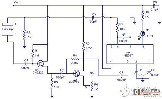 解读一种采用NE567接近探测器电路