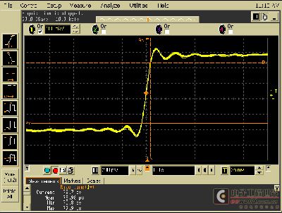 Rise time measured without bandwidth enhancement