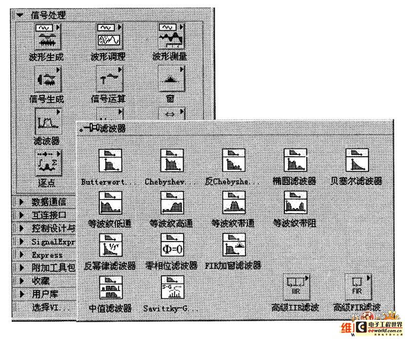 滤波器子选板