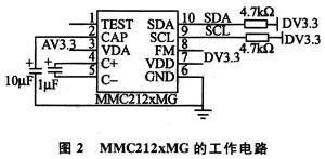 Working circuit of MMC212xMG