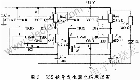 555信号发生器电路 来源： 电子发烧友