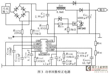 采用UCC28019设计的功率因数校正电路