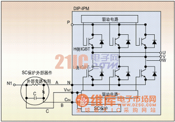 DIP IPM的短路保护电路