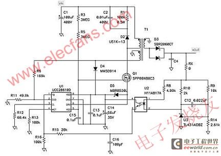 光耦合器的R8连接改善了瞬态响应 www.elecfans.com