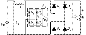 Circuit of single-phase boost APFC converter with bidirectional switch in front