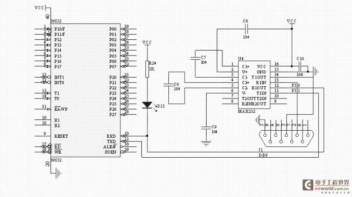 串行口通信(STC89C52+MAX232): <wbr>上位机发送0~65536间的数据,数码管上显示