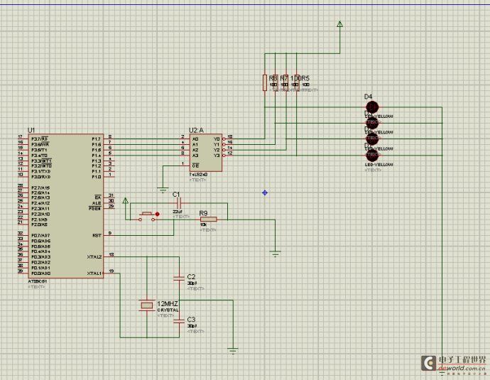 Microcontroller LED light counting